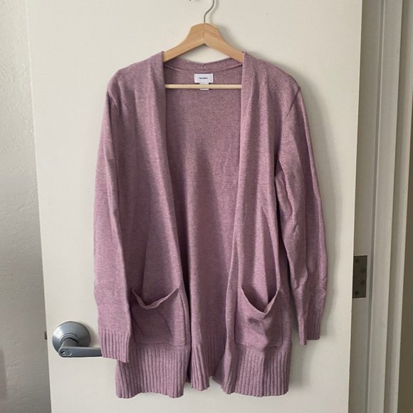 purple cardigan old navy